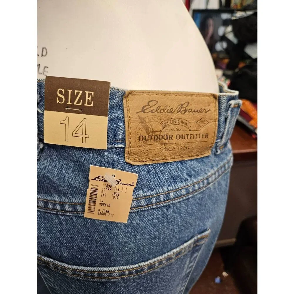 Eddie Bauer Baggy Jeans Womens Size 14 NEW WITH TAGS - Picture 6 of 9